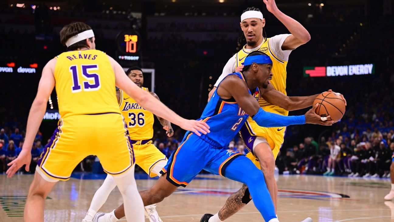 Thunder Kalahkan Lakers di Game 1 Semifinal Barat